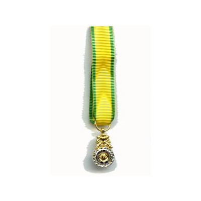 MEDAILLE MILITAIRE reduction miniature bronze argent&eacute;