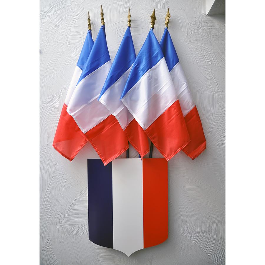 ECUSSON TRICOLORE 40X50CM avec 5 drapeaux france 40x60cm