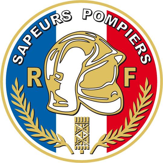 AUTOCOLLANT SAPEURS POMPIERS 75MM COULEUR