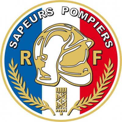 AUTOCOLLANT SAPEURS POMPIERS 75MM COULEUR
