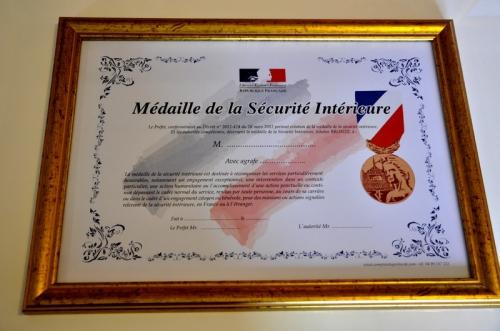 DIPLOME SECURITE INTERIEURE avec cadre