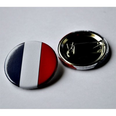PINS FRANCE TRICOLORE BADGE EPINGLE 25mm