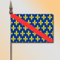 DRAPEAU DE TABLE BOURBONNAIS 10x14cm