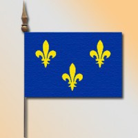 MINI DRAPEAU DE TABLE 10X14CM Ile de France 