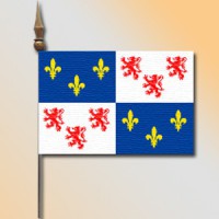 DRAPEAU DE TABLE PICARDIE 10x14cm