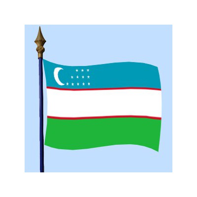 DRAPEAU Ouzbékistan