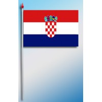 DRAPEAU PLASTIFIE 9.5X16CM Croatie