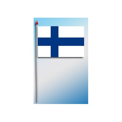 DRAPEAU PLASTIFIE 9.5X16CM Finlande