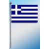 DRAPEAU PLASTIFIE 9.5X16CM Grèce