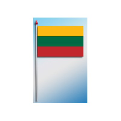 DRAPEAU PLASTIFIE 9.5X16CM Lituanie