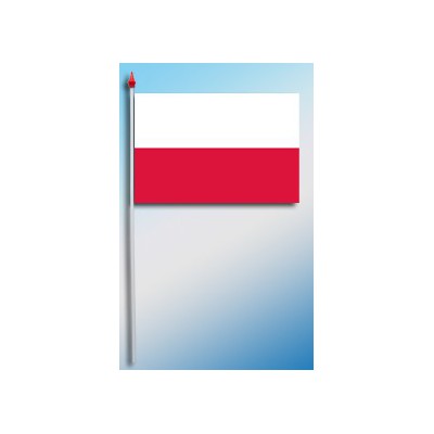 DRAPEAU PLASTIFIE 9.5X16CM Pologne