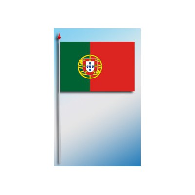 DRAPEAU PLASTIFIE 9.5X16CM Portugal avec armoiries