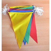 GUIRLANDE MULTICOLORE TISSU 10M - 20 fanions