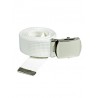 Ceinture Tresse Blanche boucle argent