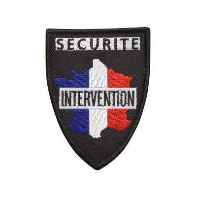 Ecusson soie Tricolore SECURITE INTERVENTION