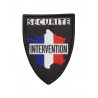 Ecusson soie Tricolore SECURITE INTERVENTION