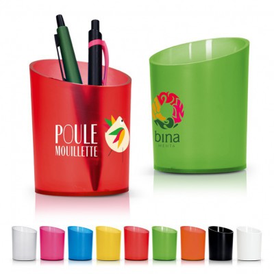 POT A CRAYONS PLASTIQUE PERSONNALISE – lot de 100 ex