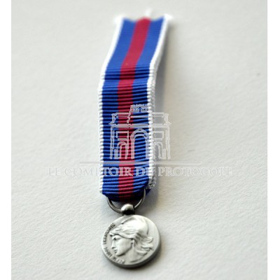 Médaille SERVICES MILITAIRES VOLONTAIRES argent miniature smv