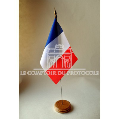 MINI DRAPEAU DE TABLE FRANCE TISSU 10X14CM bis