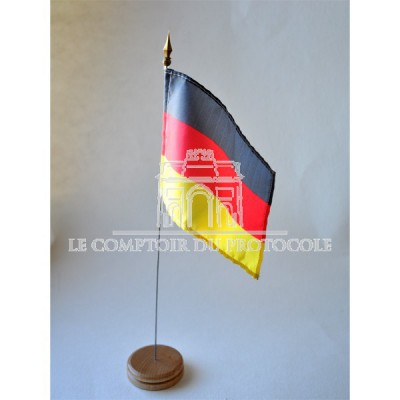 MINI DRAPEAU DE TABLE ALLEMAGNE TISSU 10X14CM