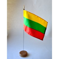 DRAPEAU DE TABLE LITUANIE TISSU 10X14CM