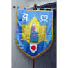 Bannière personnalisée - 80x100cm satin frangée