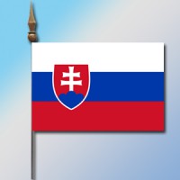 DRAPEAU DE TABLE SLOVAQUIE TISSU 10X14CM