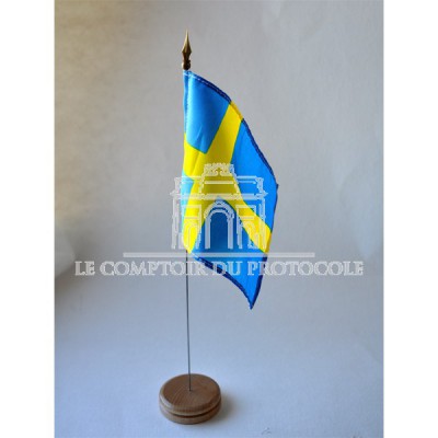 MINI DRAPEAU DE TABLE SLOVAQUIE TISSU 10X14CM