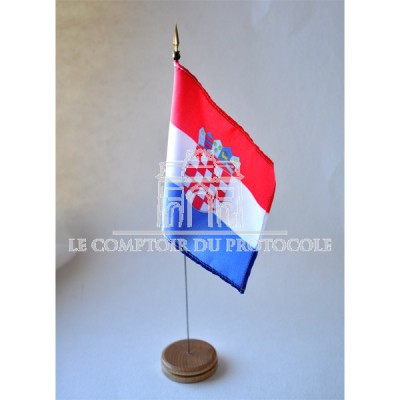 MINI DRAPEAU DE TABLE CROATIE TISSU 10X14CM