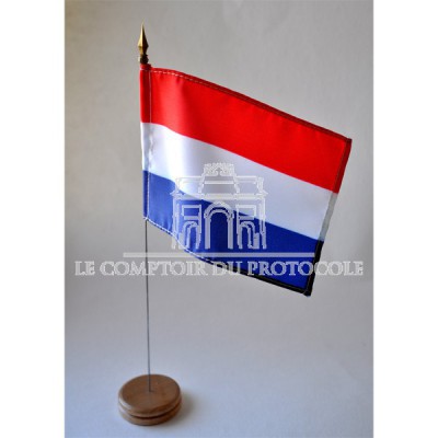 MINI DRAPEAU DE TABLE PAYS BAS TISSU 10X14CM