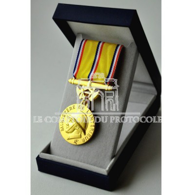 Barrette Rappel de Médaille D'Honneur des Sapeurs POMPIERS 35 ans OR 
