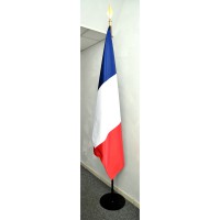 DRAPEAU FRANCE 80x120cm Satin avec socle