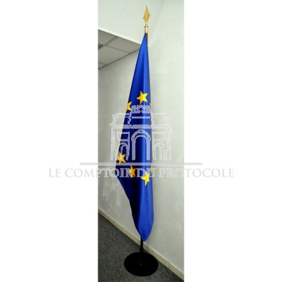 DRAPEAU HONORIFIQUE de l'EUROPE - Satin avec socle