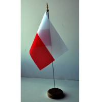 MINI DRAPEAU DE TABLE POLOGNE TISSU 10X14CM