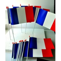 DRAPEAU FRANCE PLASTIQUE 10x16cm lot de 100 ex