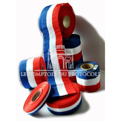 RUBAN TRICOLORE POUR INAUGURATION 10m