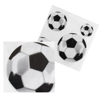 set de 16 serviettes football 30x30cm