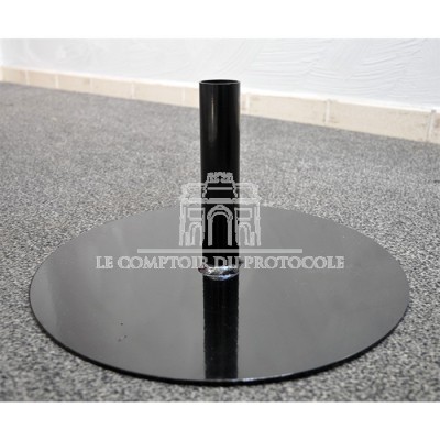 SOCLE PORTE DRAPEAU METAL NOIR