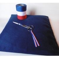 COUSSIN DE CEREMONIE bleu  40x40cm