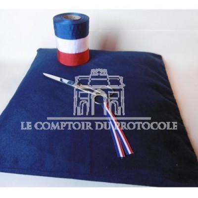 COUSSIN DE CEREMONIE bleu  40x40cm