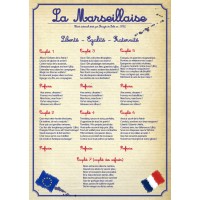 Panneau d’affichage la Marseillaise – PVC - 420x297mm – modèle classique