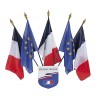 lot ECUSSON RF 5 drapeaux France Europe 60x90