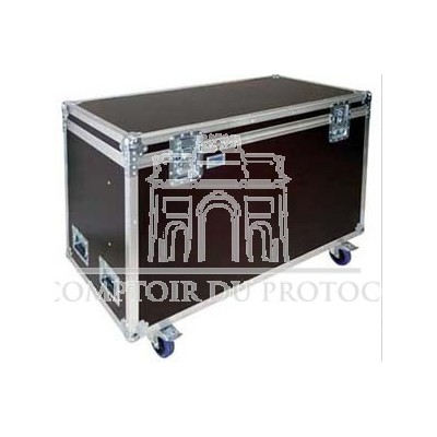 MALLE DE TRANSPORT FLYGHT CASE pour pupitre presidence, moderne et satin