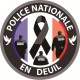 BADGE POLICE NATIONALE EN DEUIL - 38mm