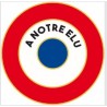 COCARDE POUR TOMBE A NOTRE ELU 80mm