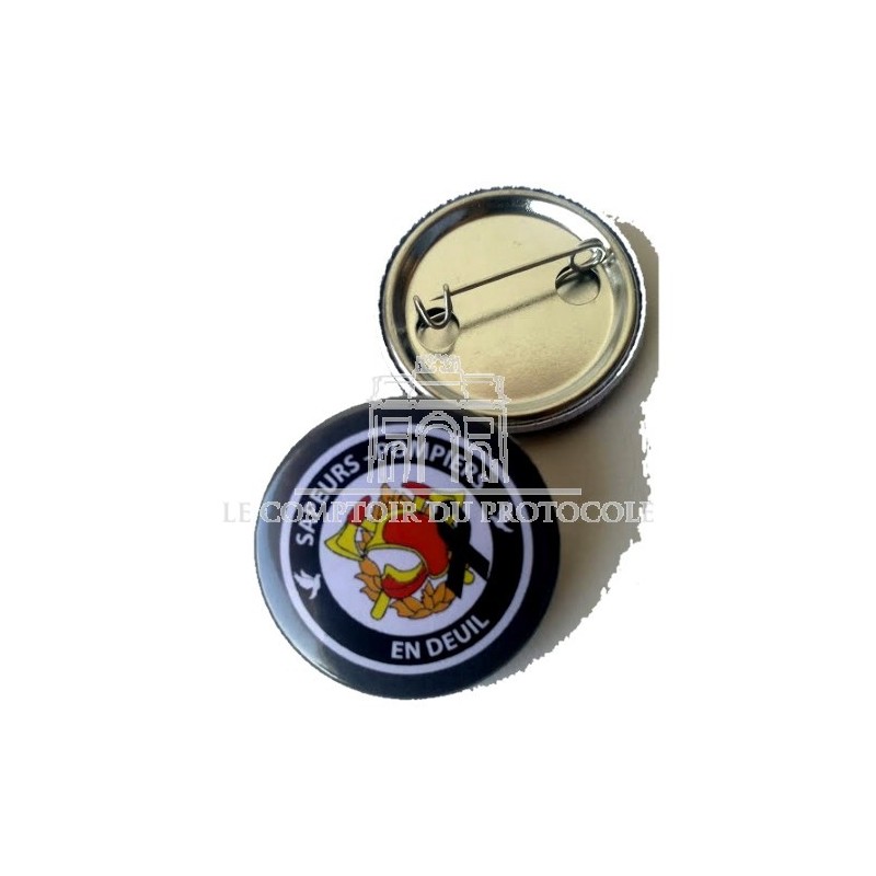 Badge Pin Button 38 mm Sapeurs Pompiers France 