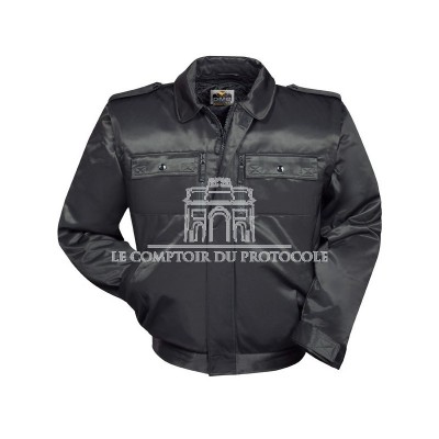 BLOUSON NOIR SECURITE MULTIPOCHES