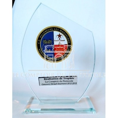TROPHEE VERRE biseau