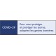 BANDEROLE covid-19  bache 50X200CM