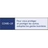 BANDEROLE covid-19  bache 50X200CM